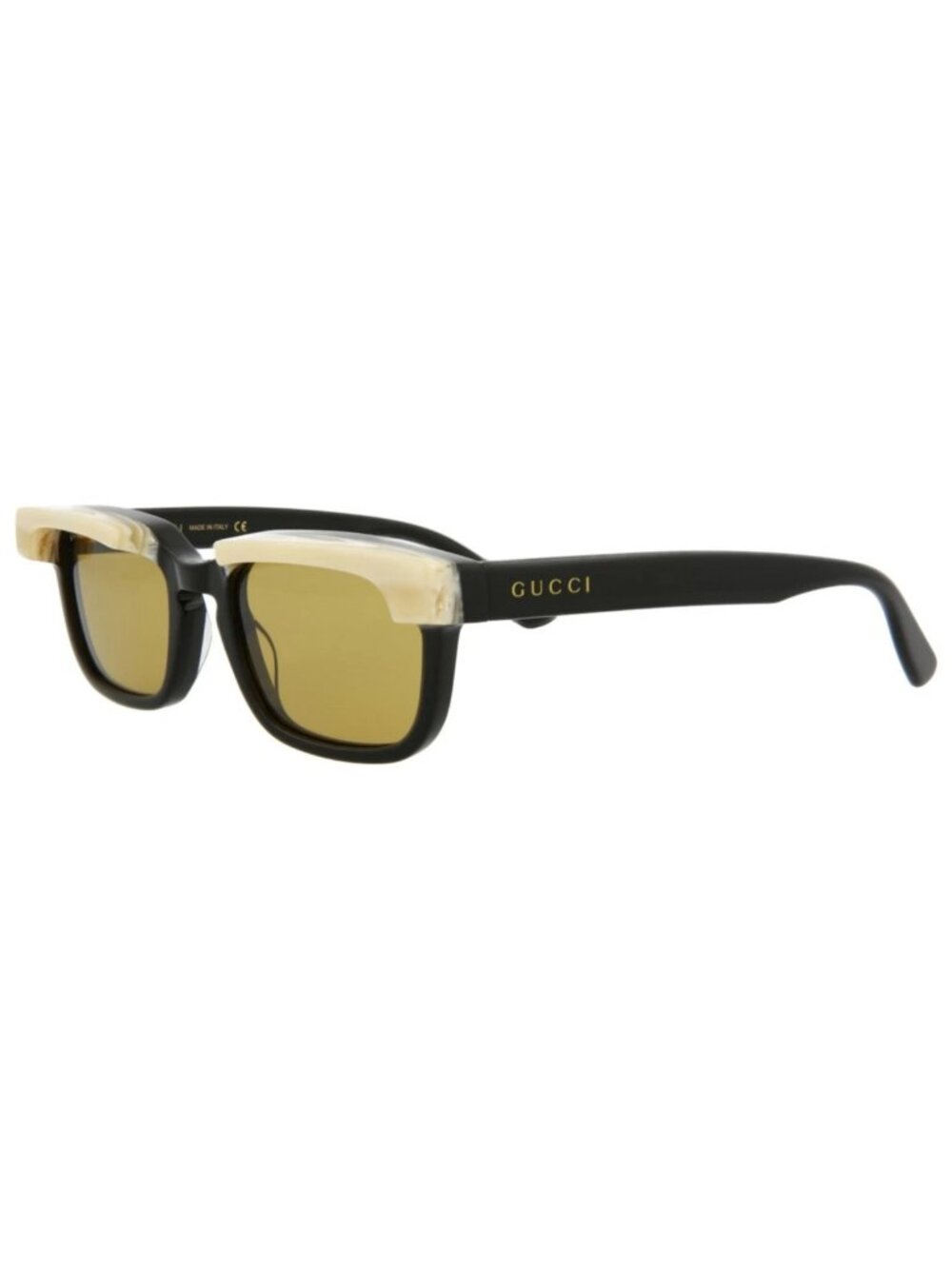 New Gucci Women's Sunglasses Square Rectangle Acetate Frame Mens Black Black